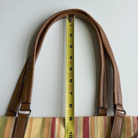 Colorful Striped Relic Shoulder Purse Multi-color Handbag - Picture 14 of 14